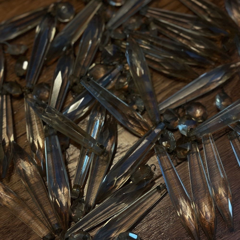 Crystals for formal chandelier